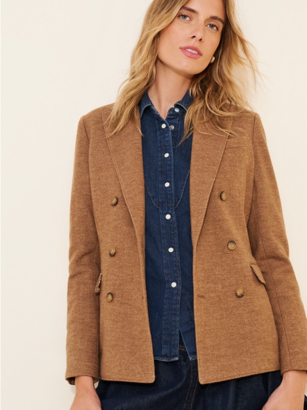Polo by Ralph Lauren Camel Double-Breasted Blazer